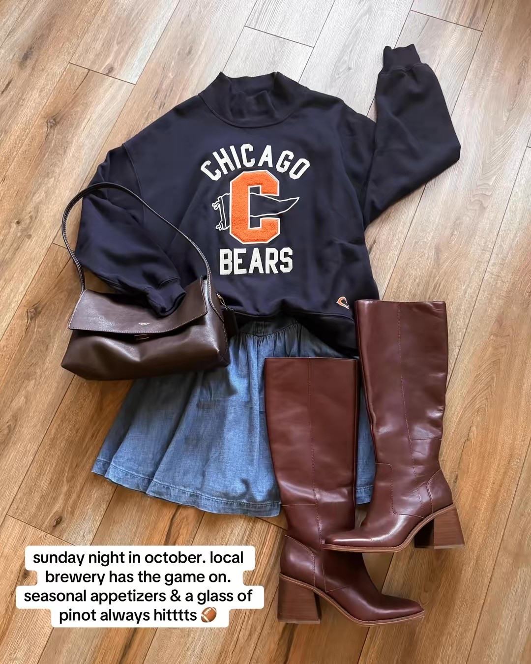 fall outfit. chicago bears sweatshirt.

#LTKSeasonal #LTKSaleAlert #LTKootd
