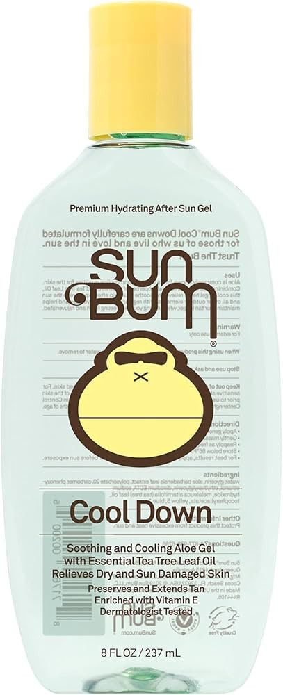 Sun Bum Cool Down Aloe Vera Gel - Vegan After Sun Care to Soothe and Hydrate Sunburn - 8 oz | Amazon (US)