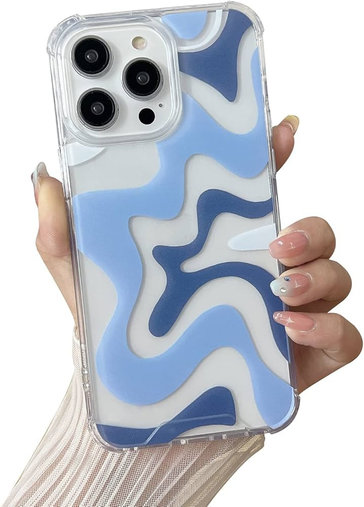 Sayoaho Cute Art Wavy Painted Soft Case              
 iPhone 14 Pro  

 Silicone | Amazon (US)