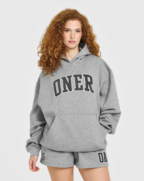 Foundations Oversized Oner 25 Hoodie 
 Charcoal Marl | Oner Active (UK / US)