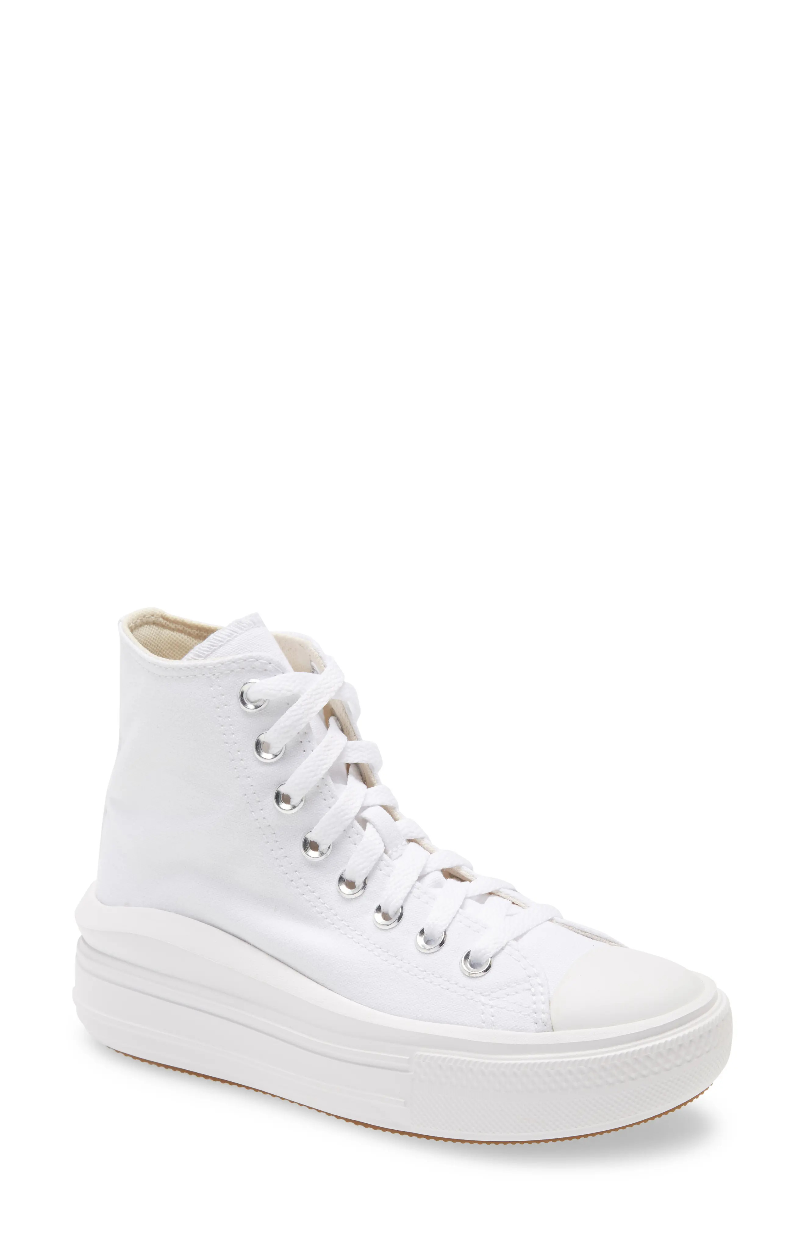 Women's Converse Chuck Taylor All Star Move High Top Platform Sneaker, Size 8 Women's - White | Nordstrom
