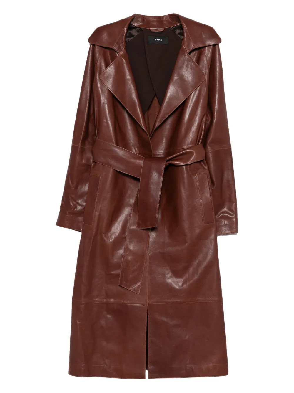 leather trench coat | Farfetch Global
