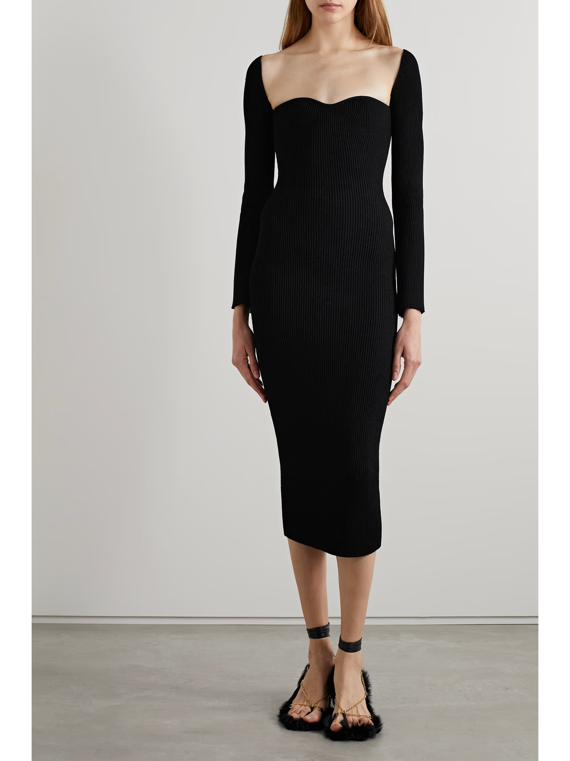 Beth ribbed-knit midi dress | NET-A-PORTER (US)