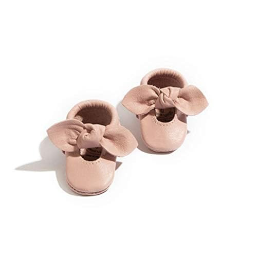 Freshly Picked Newborn Knotted Bow Moccasin Blush | Amazon (US)