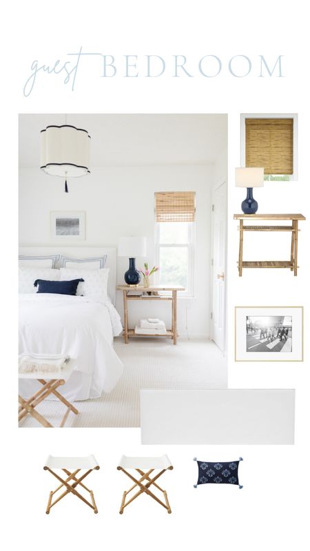 Serena and Lily Sale, bedroom, blue and white, coastal, lake house, bedding, side table, night stand, black and white art, light and airy, simple, table lamp, deal, stool, wood, minimalist

#LTKhome #LTKsalealert #LTKFind