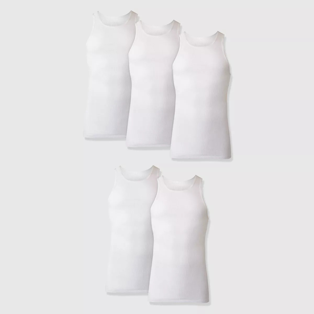 Hanes Premium Men's Comfort Tank Top Undershirt 5pk - White | Target