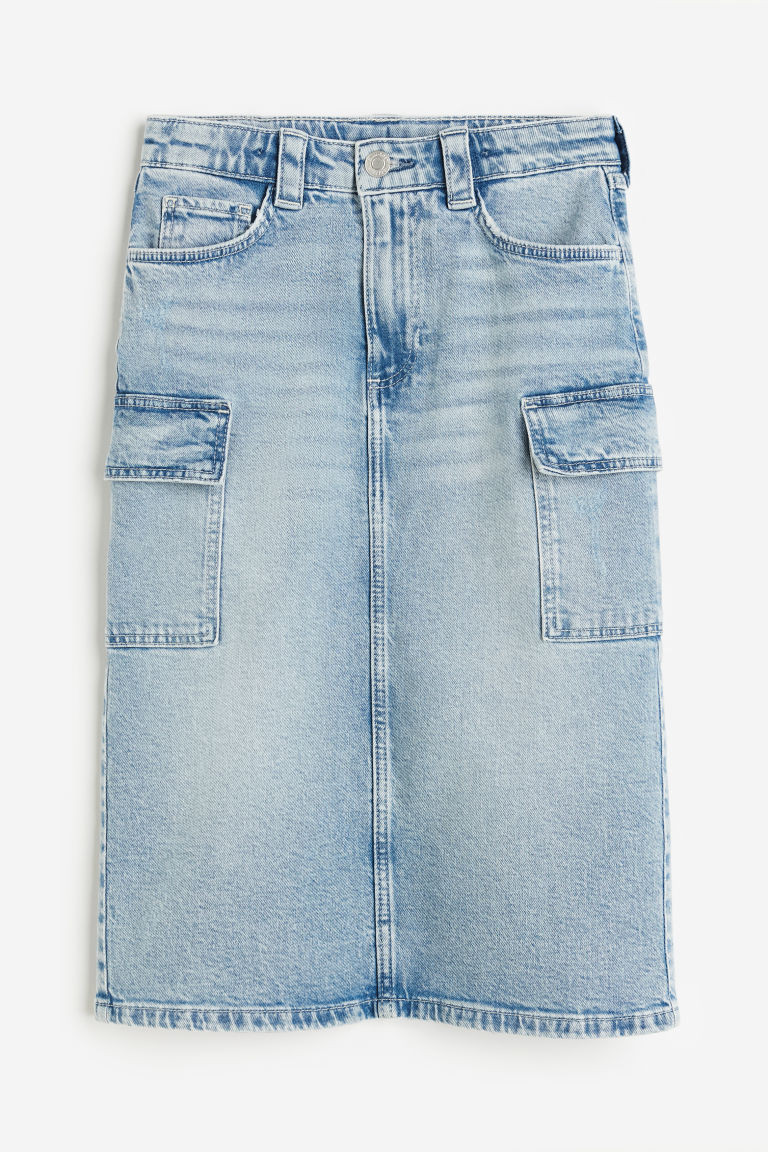 H & M - Denim Cargo Skirt - Blue | H&M (US + CA)