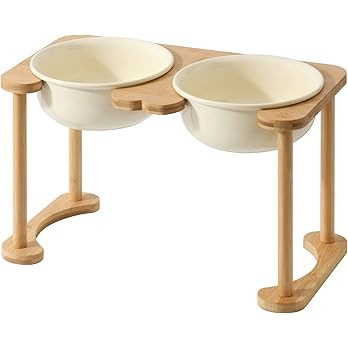 Havniva Ceramics Raised Dog Bowl with Non-Slip Stand Elevated Dog Bowl for Medium Dog Food and Water | Amazon (US)