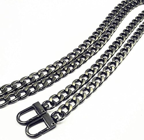 WEICHUAN 47" DIY Iron Flat Chain Strap Handbag Chains Accessories Purse Straps Shoulder Cross Body R | Amazon (US)