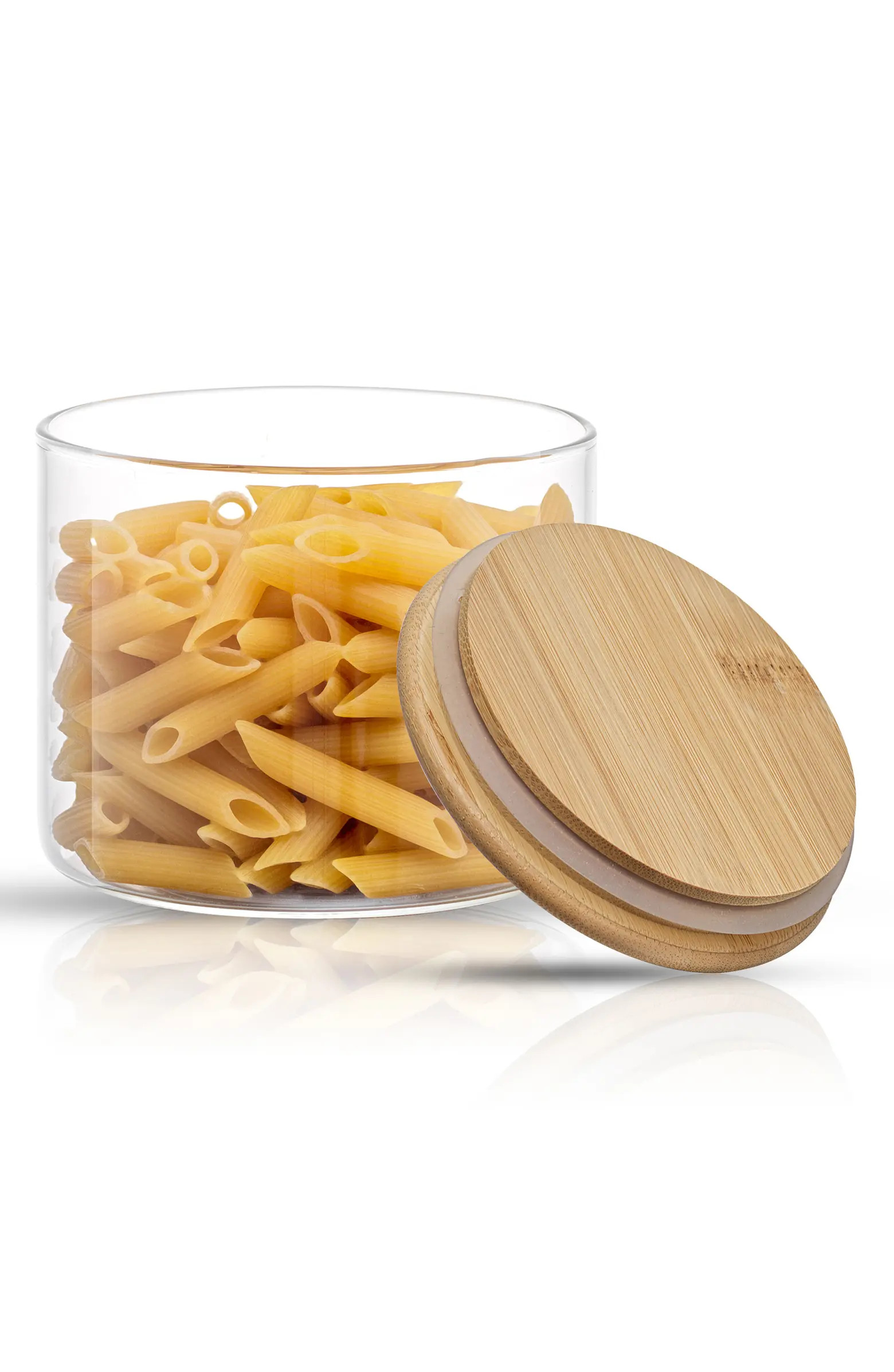 Set of 6 Multisize Glass Jars with Airtight Bamboo Lids | Nordstrom Rack