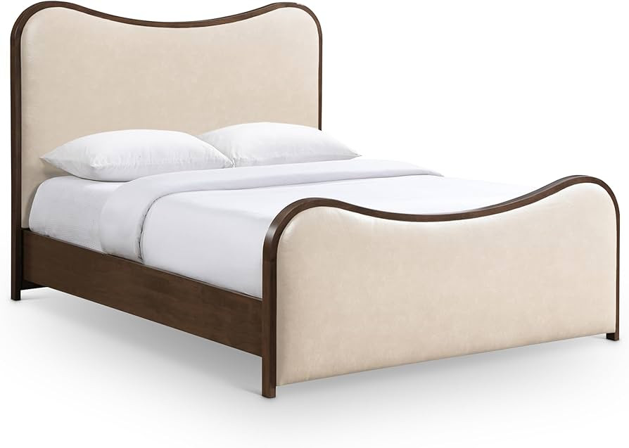 Meridian Furniture B1238Cream-K Arvada Collection Mid-Century Modern King Bed with Soft Cream Veg... | Amazon (US)