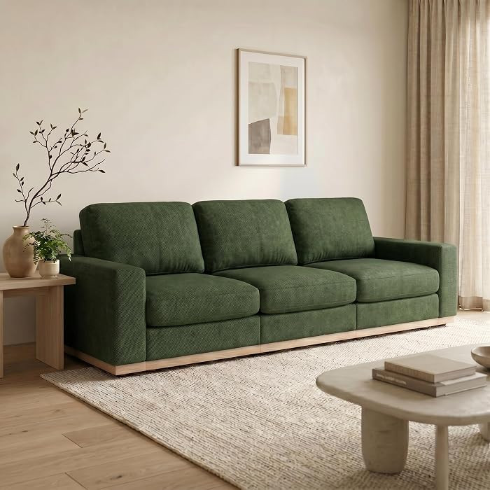 98" Modern Modular Sectional Sofa for Living Room,3 Seater Deep Seat Modular Sofa Couch,Solid Woo... | Amazon (US)