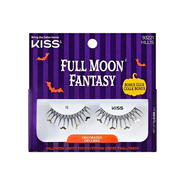 KISS Full Moon Fantasy, False Eyelashes, Femme Fatale, 14 mm, 1 Pair | Walmart (US)