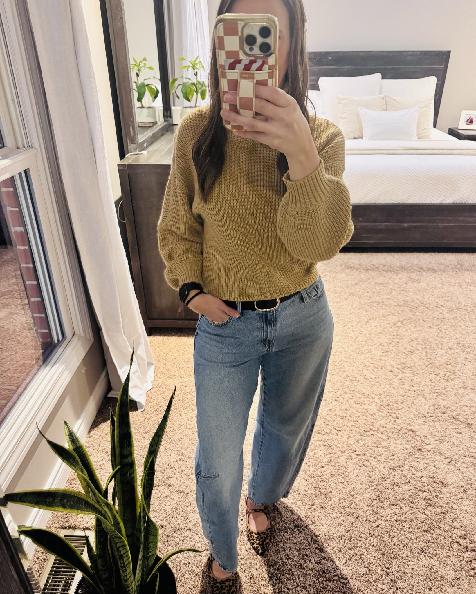 #OOTD - I love these Levi barrel jeans and wear them so much!  These leopard flats are the most comfortable and are a classy touch. Paired with a cute sweater and I'm good to go for the day. ❤️ 

#LTKOver40 #LTKmomlife #LTKootd