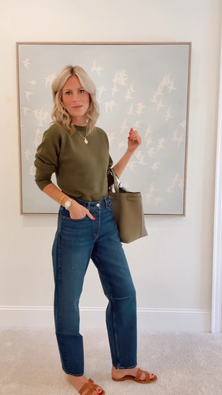 Madewell new arrivals for fall 🤎 There are SO many good pieces right now! Dark wash denim, a really good blazer, the perfect white button-down and a couple of sweaters I know I’ll be reaching for all season.

A few sizing notes✨
• Blazer — wearing a 4, but I would size down for a little more definition
• Dark wash wide-leg jeans — wearing a 26 Tall and they have a good amount of stretch
• Barrel jeans — wearing a 26, but I need a 25, so I recommend sizing down
• Olive sweater — wearing a Small
• Ribbed button-detail sweater — wearing a Small

The blazer may be my favorite, but those barrel jeans are SO good once I get the right size. Linking everything from my Madewell try-on here!

Madewell new arrivals, Madewell fall outfits, fall fashion, fall outfit ideas, dark wash jeans, wide leg jeans, barrel jeans, women’s denim, fall blazer, white button down, fall sweaters, olive sweater, ballet flats

#LTKootd #LTKSeasonal #LTKWorkwear