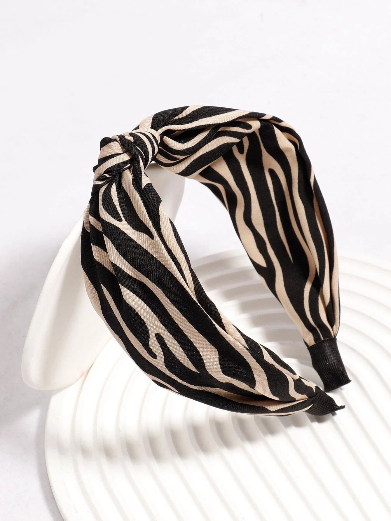 Zebra Striped Pattern Knot Decor Headband | SHEIN