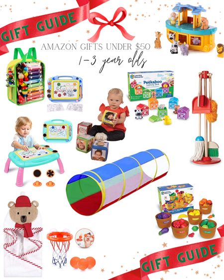 Toddler gift guide / gifts under $50 / Christmas gifts for baby / toddler Christmas gift guide / Amazon gift guide under $50 / Amazon gifts for toddlers /
Christmas gift guide  

#LTKunder50 #LTKbaby #LTKHoliday