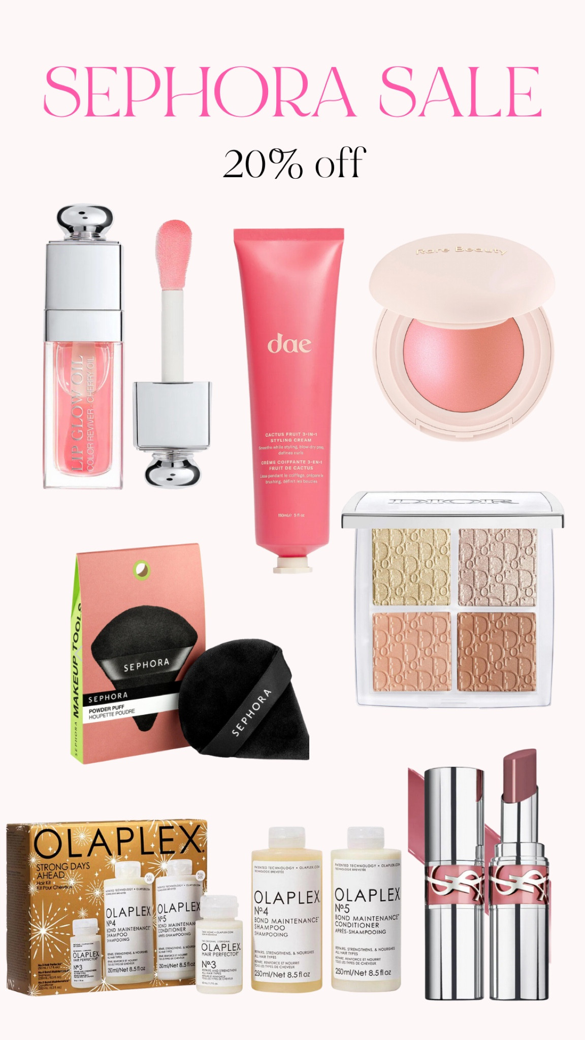 Sephora sale- 20% off! 

Makeup/ skincare/ hair care/ beauty/ gifts for her 



#LTKBeauty #LTKSaleAlert #LTKGiftGuide