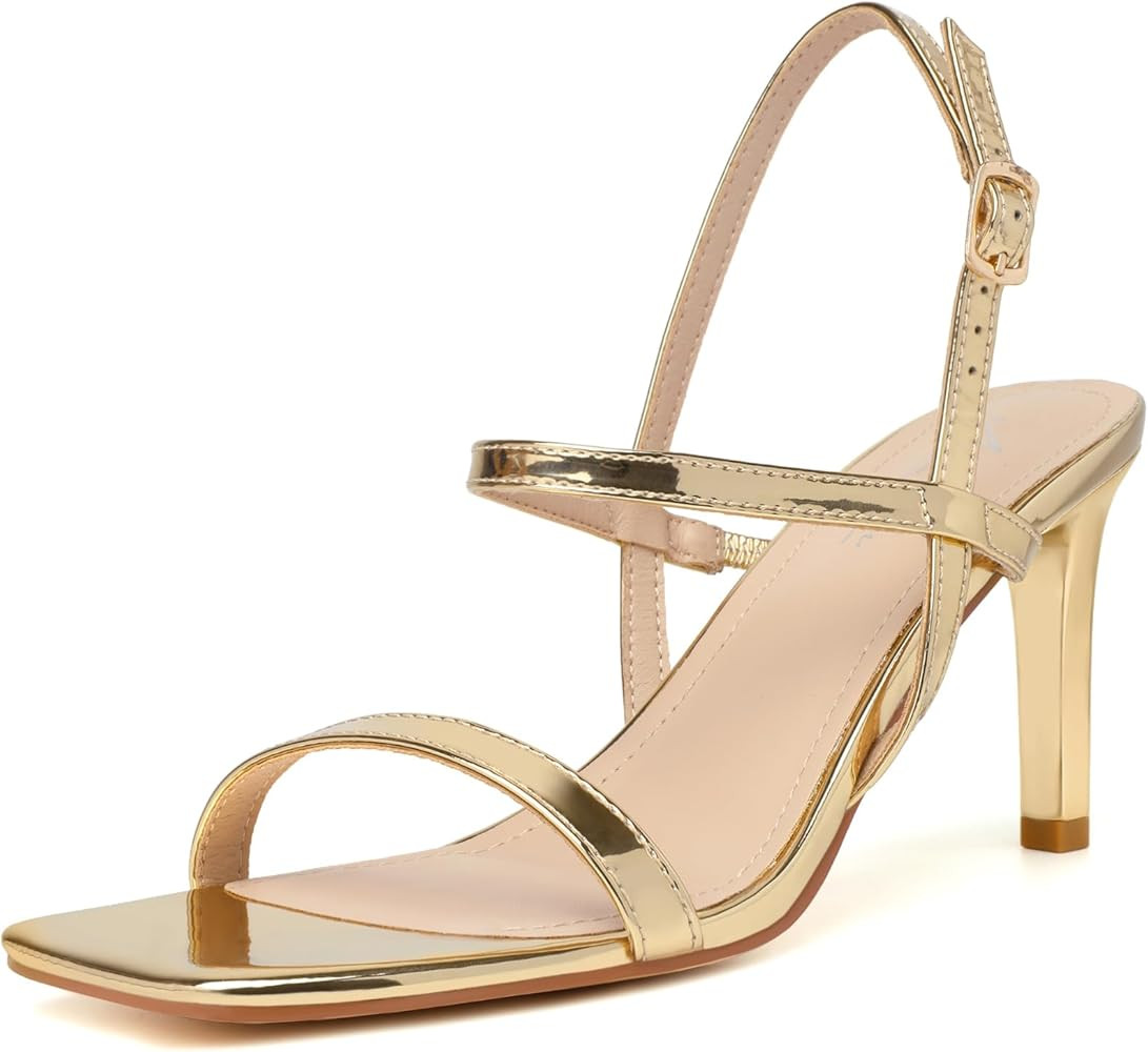 Mostrin Heels for Women Strappy Sandals Square Open Toe High Heel Sandals Ankle Strap Stiletto He... | Amazon (US)