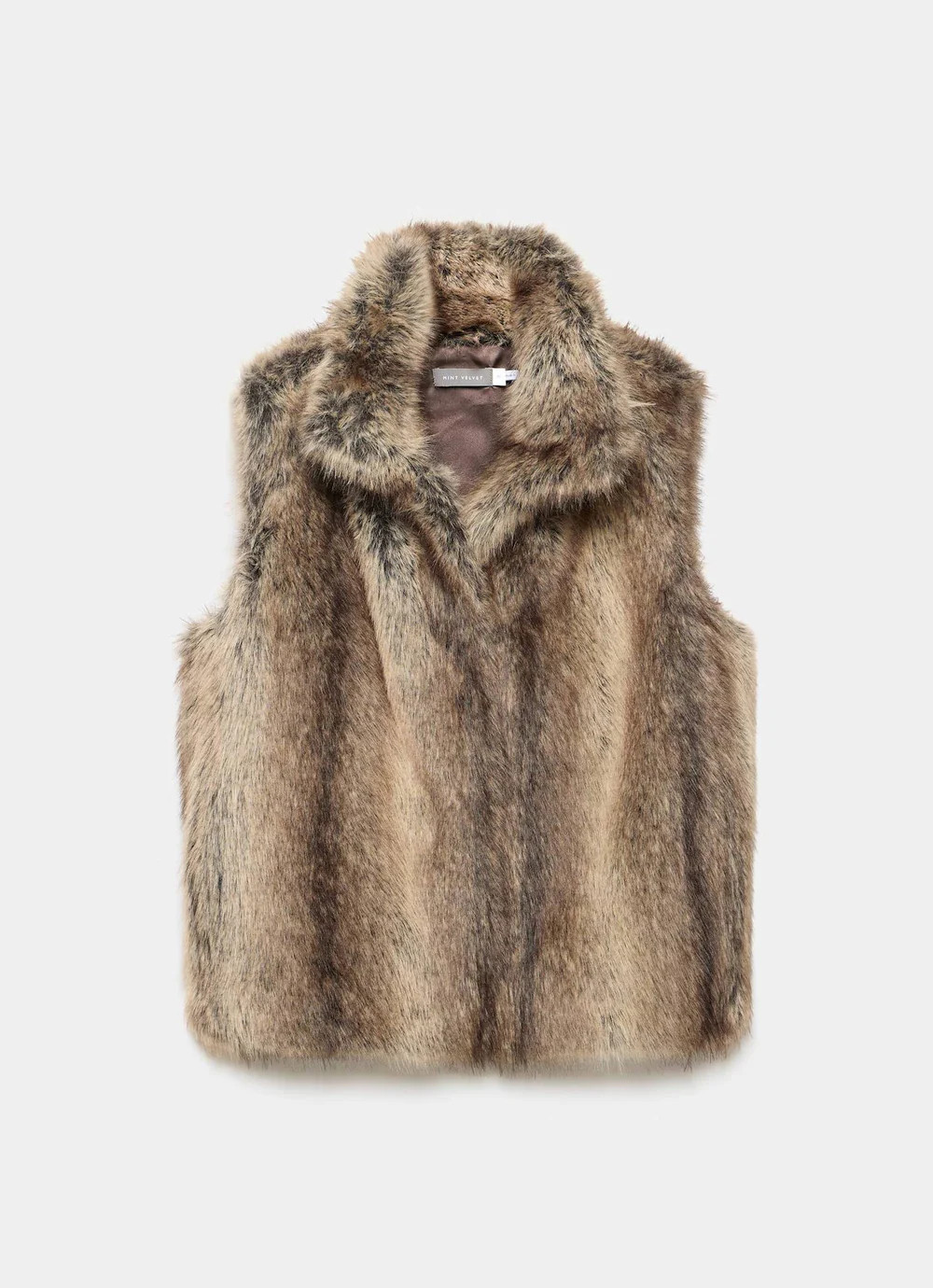 Neutral Faux Fur Gilet | Mint Velvet