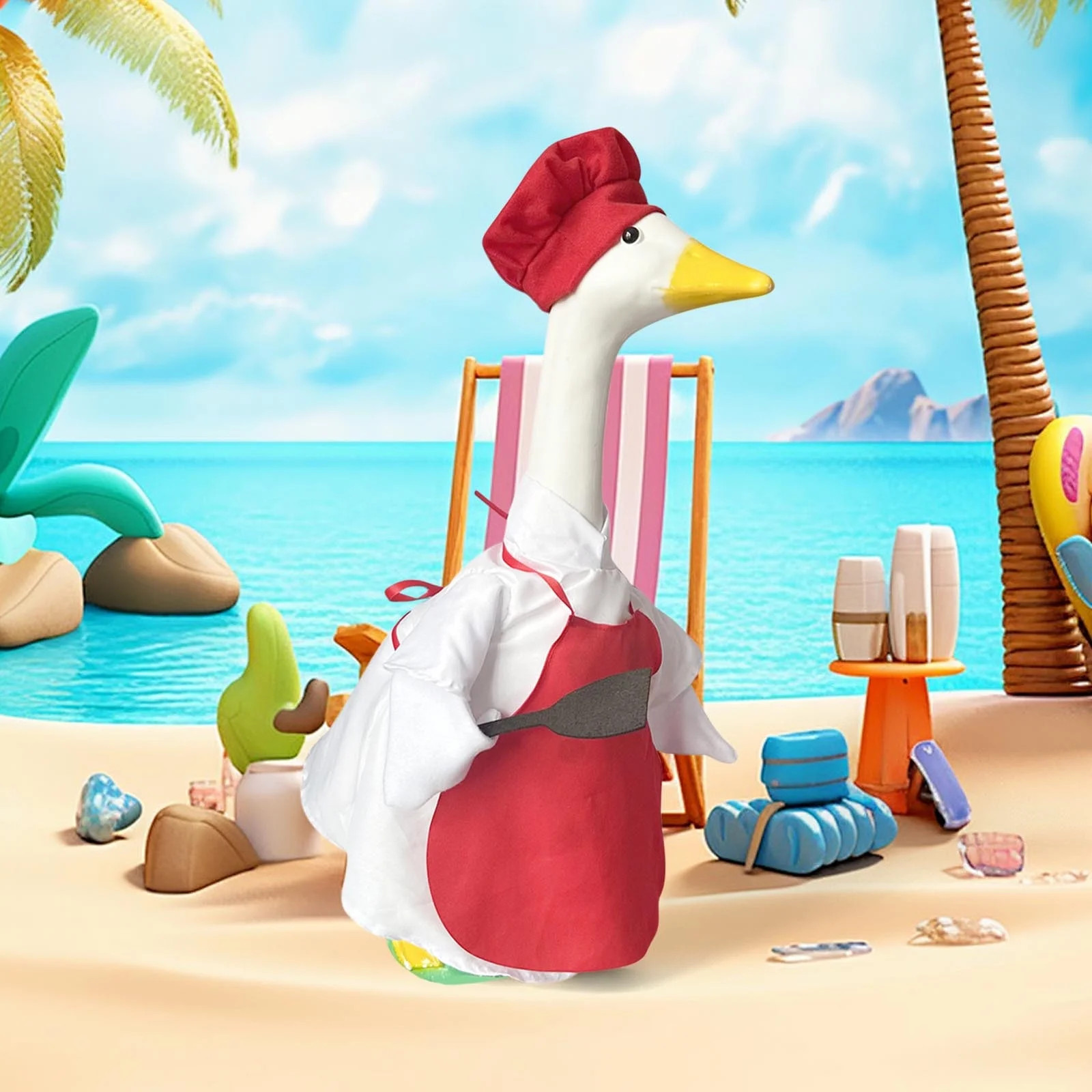 Big White Geese Chef Set Easter Costume Fits Standard Grass Geese Includes Ear Clothing Multi Fun... | Walmart (US)