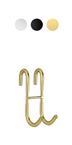 Simtive Squeegee Hooks for Towel Bathroom Frameless Glass Shower Door (2-Pack), Gold | Amazon (US)