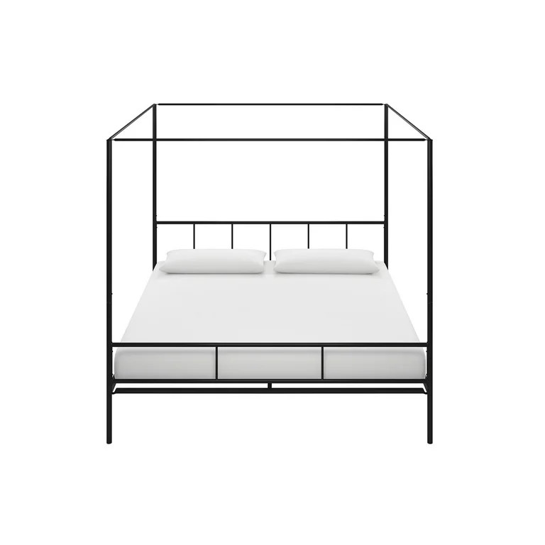 Novogratz Marion Metal Canopy Platform Bed Frame, King, Black | Walmart (US)