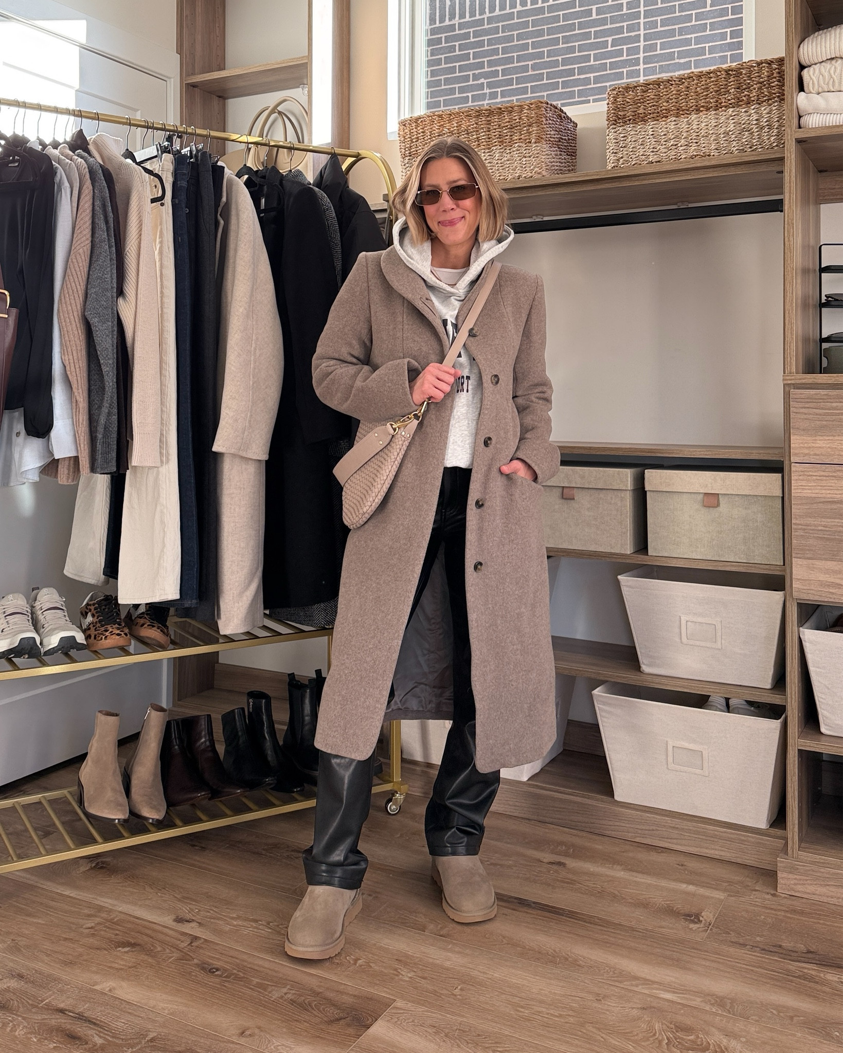 Wearing 26/regular leather pants, small hooded sweatshirt, small coat, boots tts 

#LTKStyleTip #LTKSaleAlert #LTKFindsUnder100