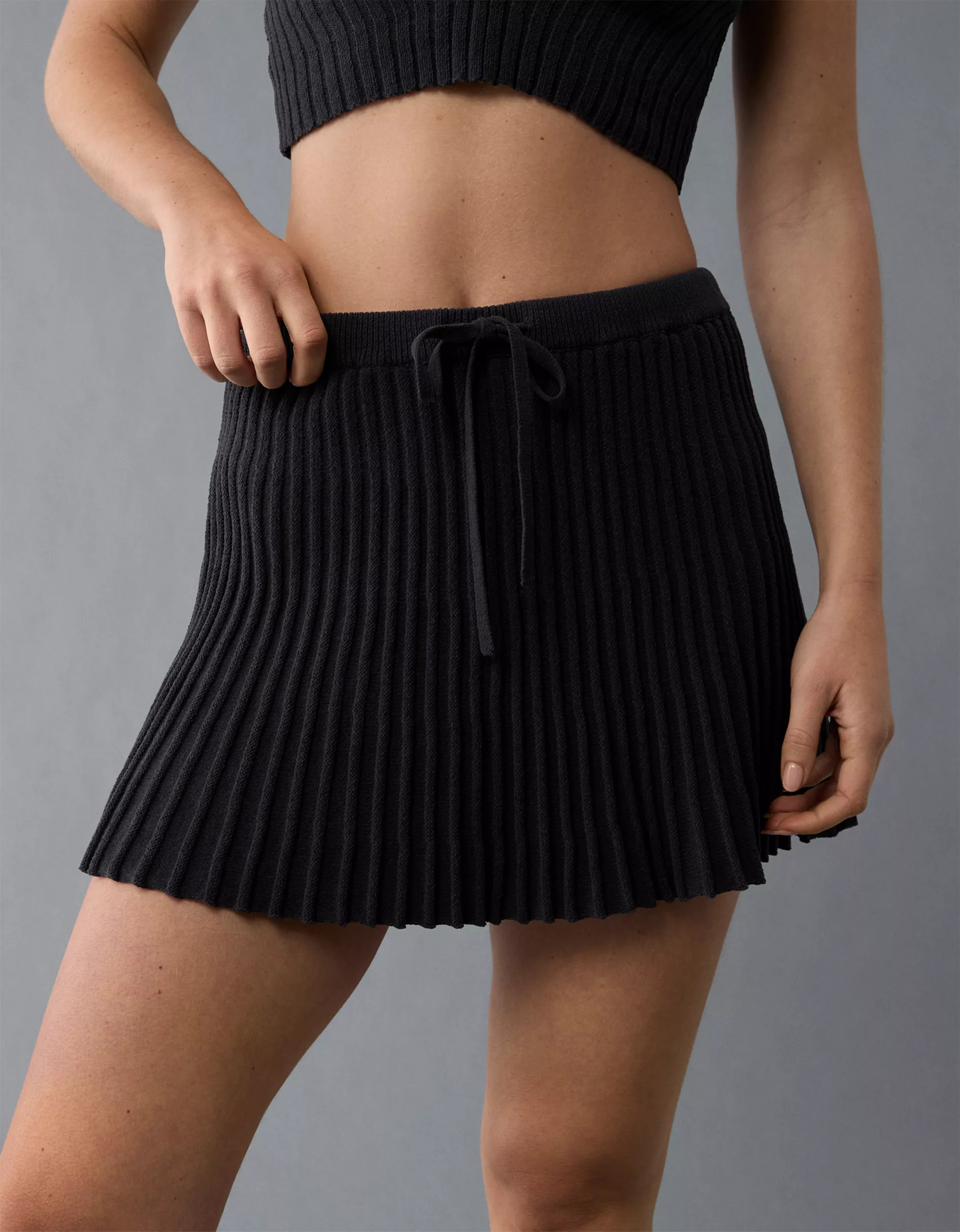 AE Ribbed Knit Mini Skirt | American Eagle Outfitters (US & CA)