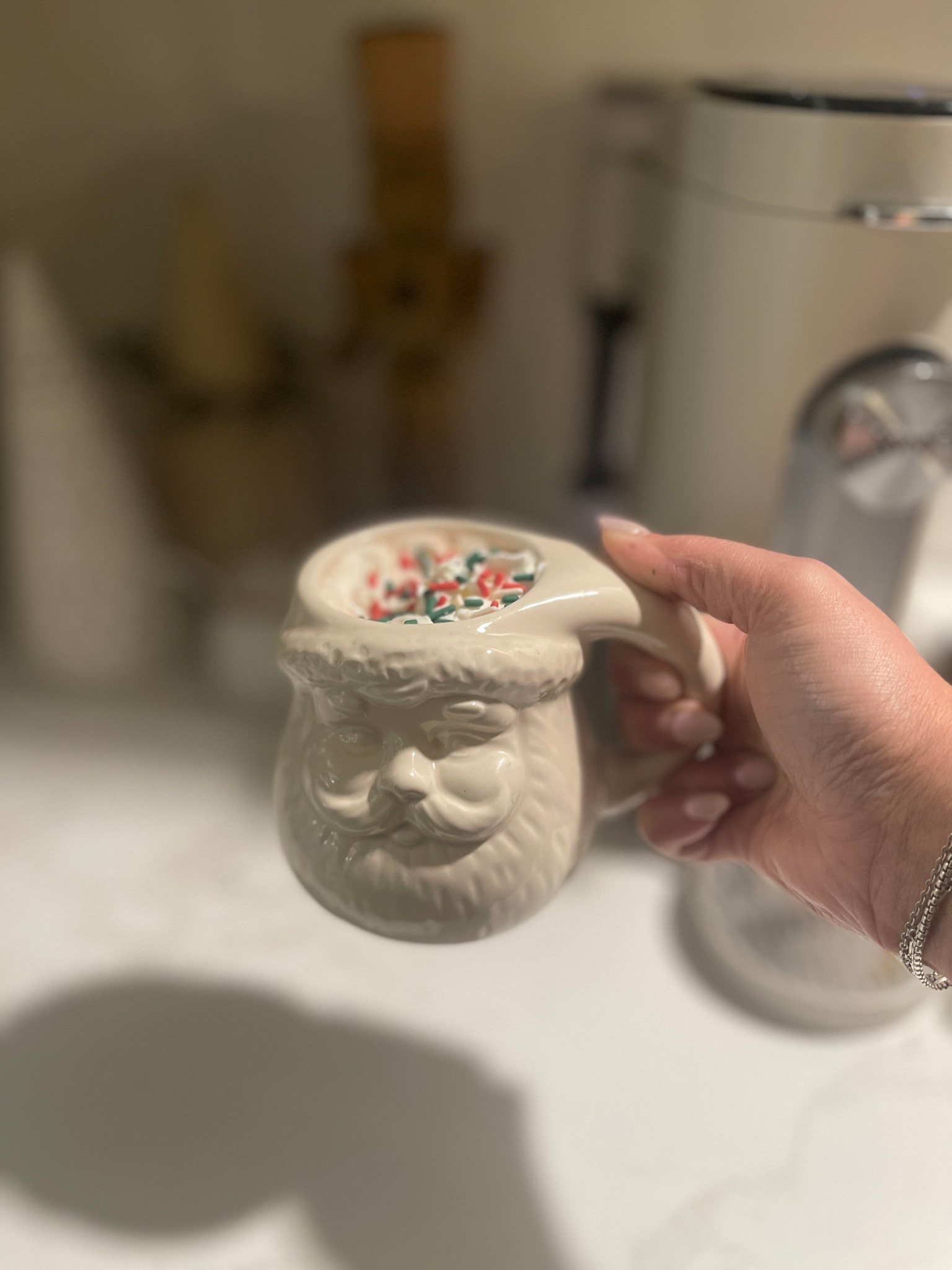 Making hot cocoa with the kids! Whip cream and sprinkles are always a hit - and of course they fought over the last santa mug!  

 #LTKHoliday #LTKmomlife #LTKfoodie