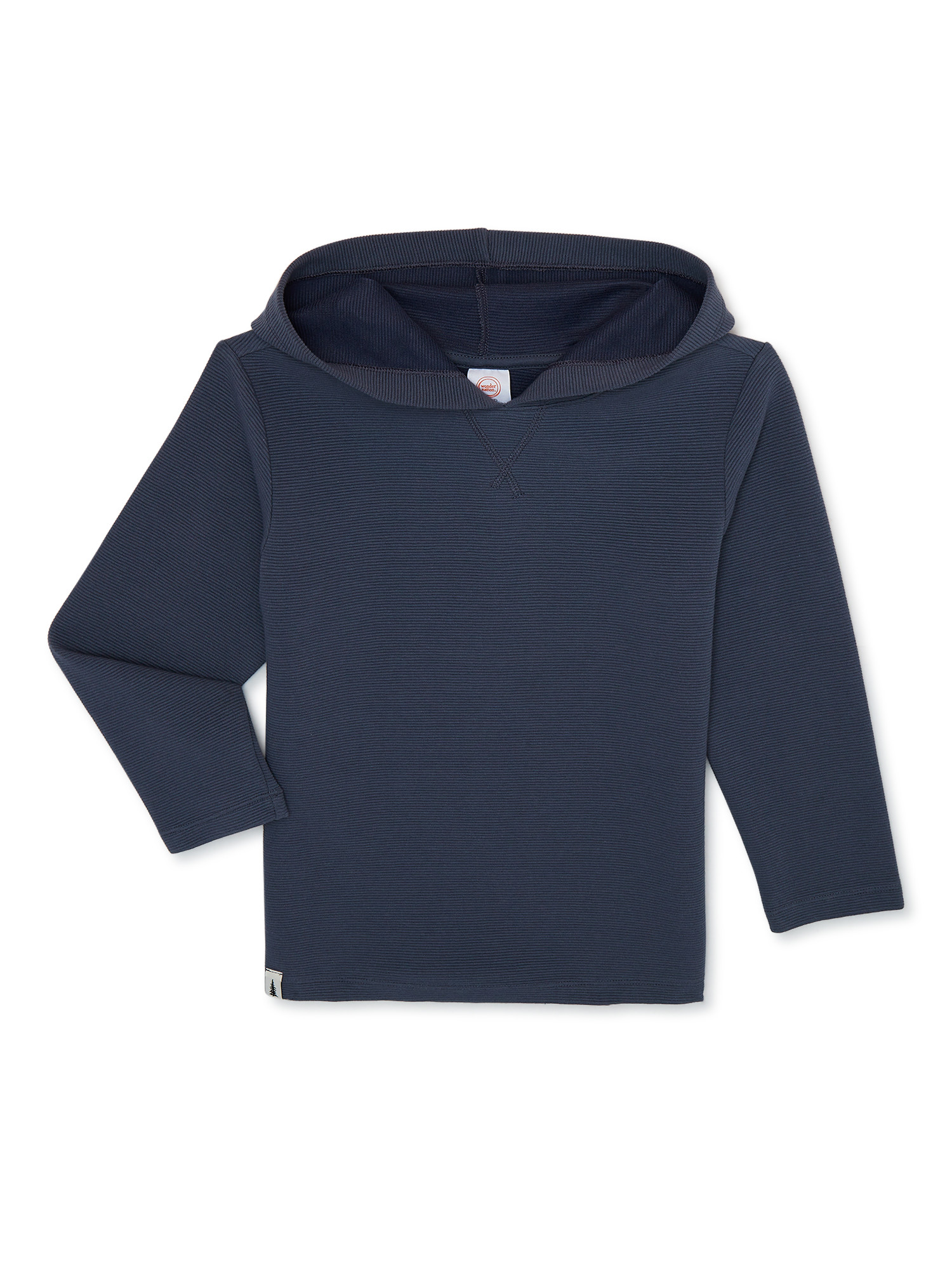 Wonder Nation Boys Textured Hoodie with Long Sleeves, Sizes 4-18 & Husky | Walmart (US)