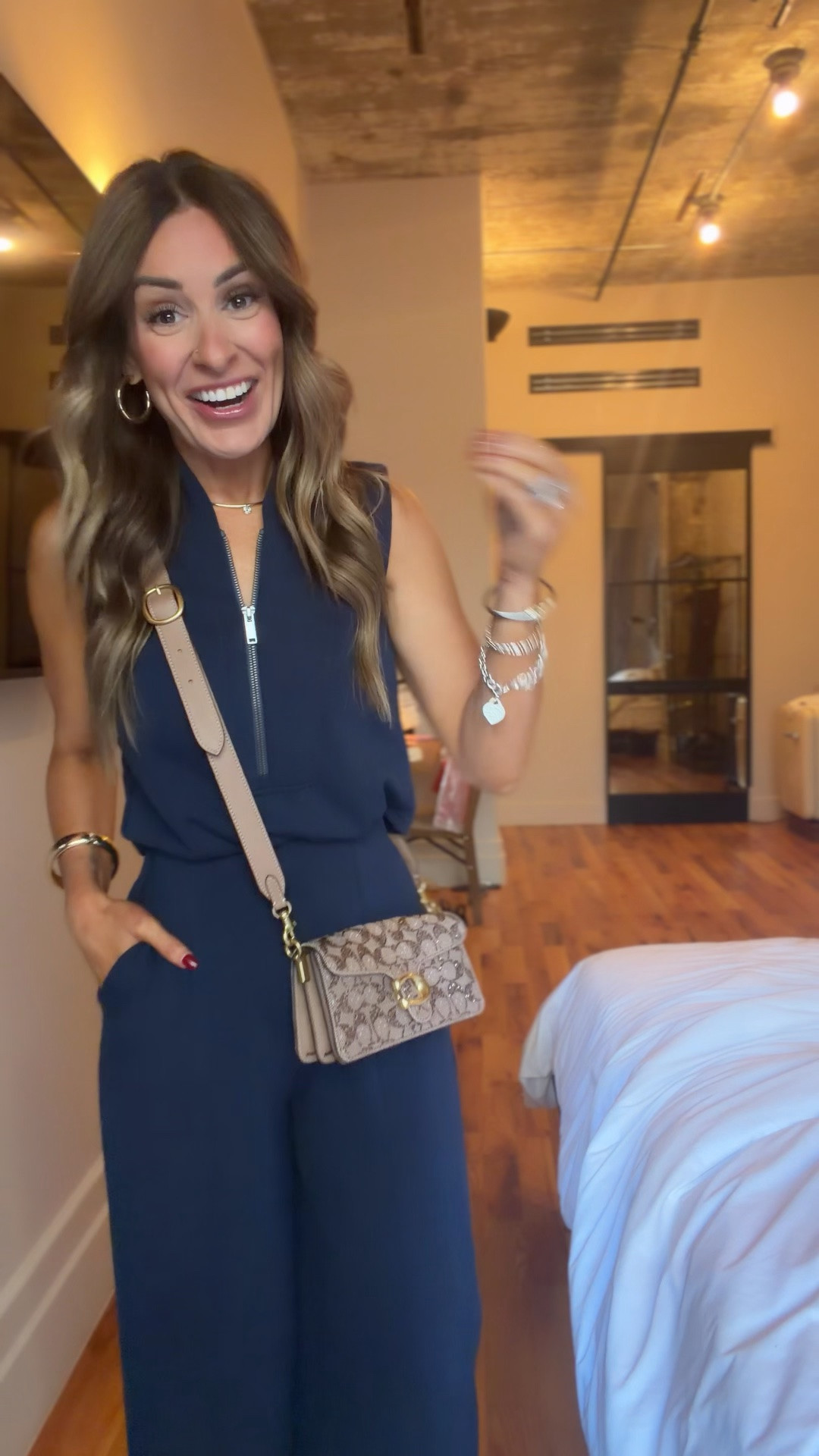 Wearing an XS regular length in this @Spanx jumpsuit! I’m 5”6 for reference. Bag is new to me from @dillards. Let’s go shopping in SOHO!

#LTKdayinmylife #LTKgrwm #LTKNYFW