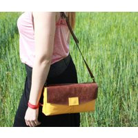 Crossbody Purse Leather, Handmade Bags, Yellow Leather Bag, Vintage Women Medium Leather Soft Bags | Etsy (US)