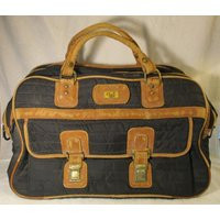 Vintage Dvf Large Travel Bag Diane Von Furstenberg Black Quilted Tan Leather | Etsy (US)