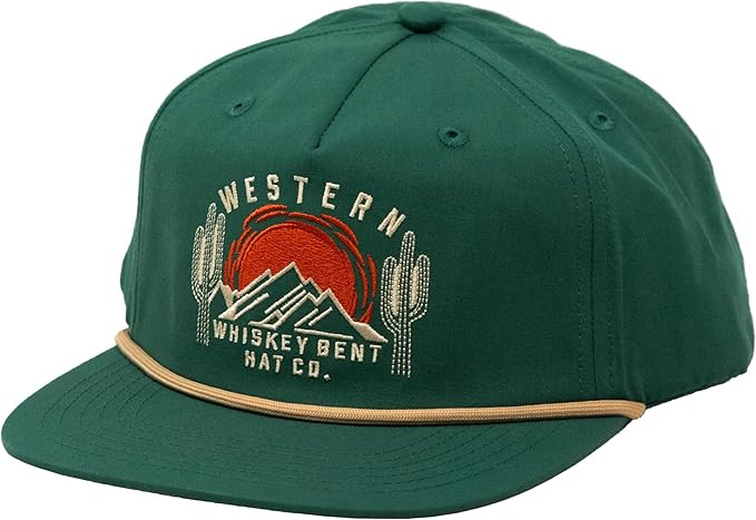 WHISKEY BENT HAT CO. Western Sunset Landscape Adjustable Snapback Hat UPF 50+, Water Resistant, R... | Amazon (US)