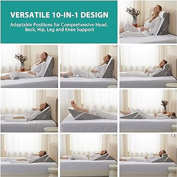 Bedluxe Wedge Pillow Headboard, 3PCS Orthopedic Bed Wedge Pillows Set for After Surgery, Adjustab... | Amazon (US)