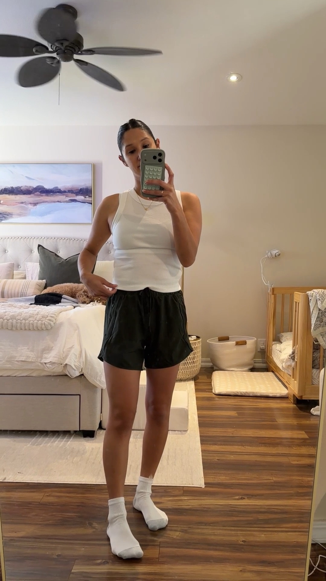 Sunday fit 🖤🤍 wearing my favorite active wear shorts and new old navy cropped basic tee in a size Small 

#LTKgrwm #LTKmomlife #LTKdayinmylife