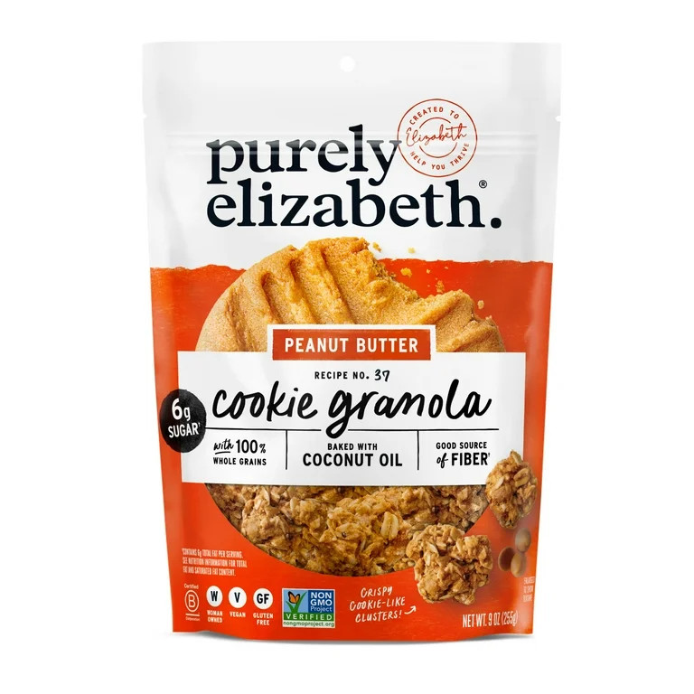 Purely Elizabeth, Cookie Granola, Gluten Free, Peanut Butter, 9 oz | Walmart (US)