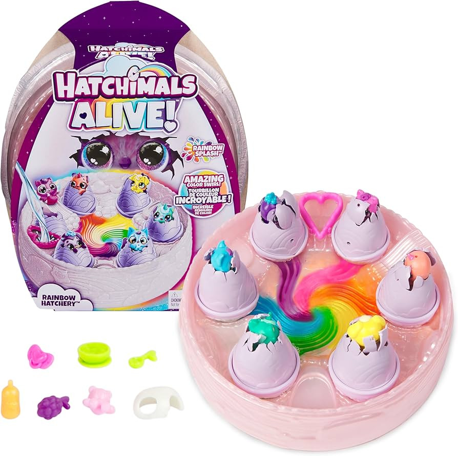 Hatchimals Alive, Rainbow Hatchery Toy with 6 Mini Figures in Color Reveal Eggs & 10+ Accessories... | Amazon (US)