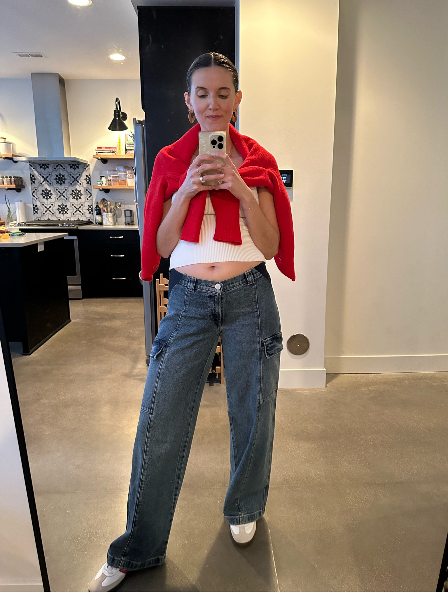 Obsessed with these Hudson maternity cargo jeans! Comfiest I’ve tried so far. 

#LTKstyletip #LTKbaby #LTKbump