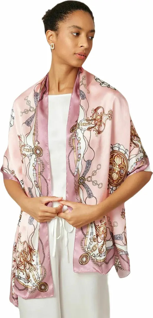 Silk Printed Rectangular Long Stole Scarf | Nordstrom