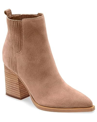 Imily Bela Women's Ankle Boots Chunky Stacked Mid Heeled Pointed Toe Booties | Amazon (US)