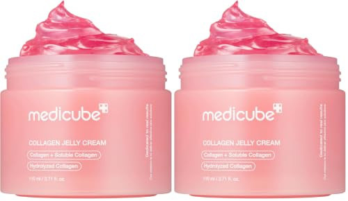medicube Jelly Cream with Collagen, Niacinamide | Freeze-Dried Hydrolyzed Collagen for Skin Barrier Hydration & 24H Glow | Plumper, Firmer looking skin | 3.71 fl.oz (Pack of 2) | Amazon (US)