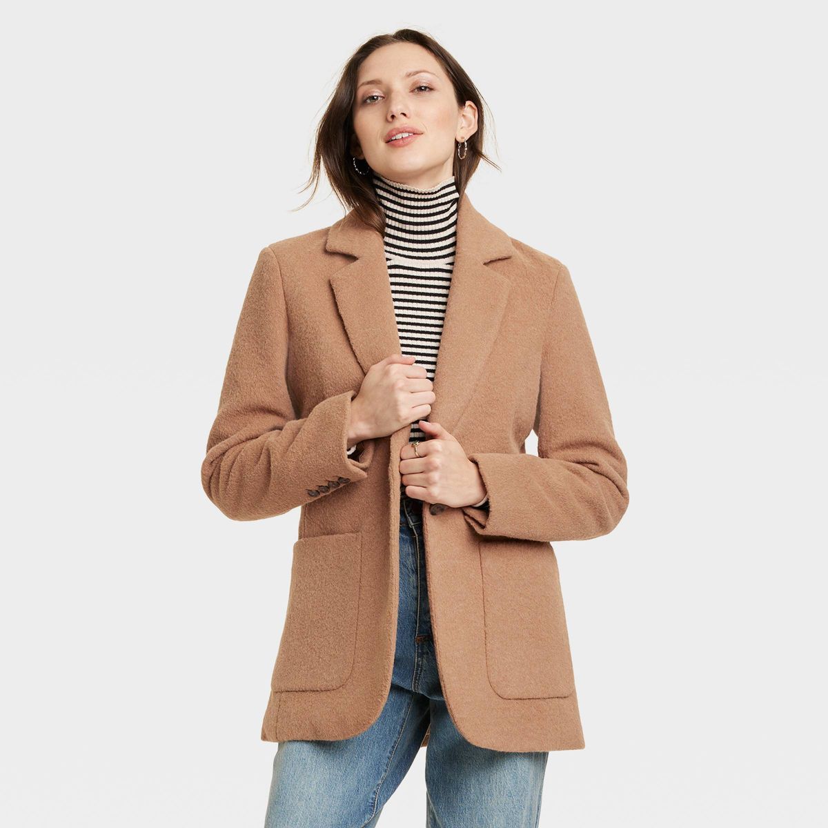 Women's Relaxed Fit Blazer - Universal Thread™ Brown S | Target