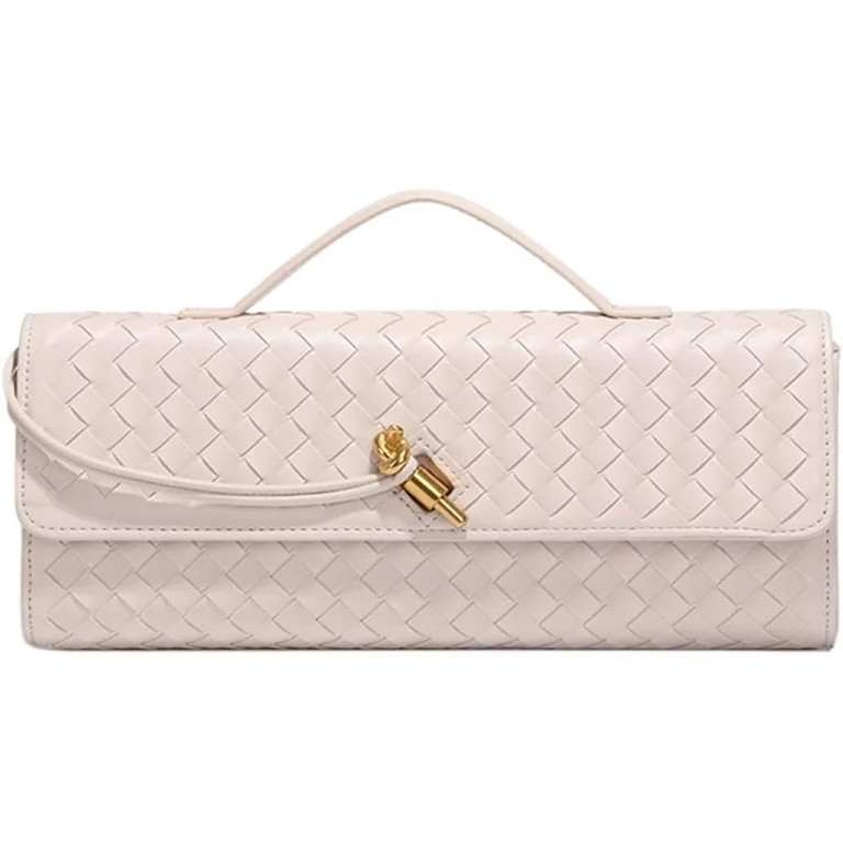 Woven Handbag for Women Fashion Evening Shoulder Bag PU Leather Handmade Clutch Purse Casual Cros... | Walmart (US)