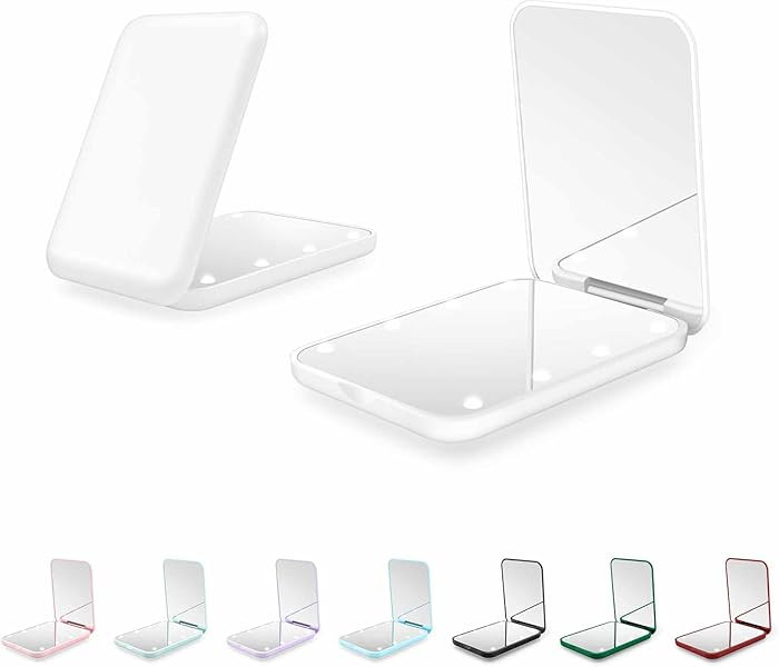 Kakuje Compact Mirror, 1X/3X Magnification LED Pocket Mirror with Nternal BIattery, Mini Mirror f... | Amazon (US)