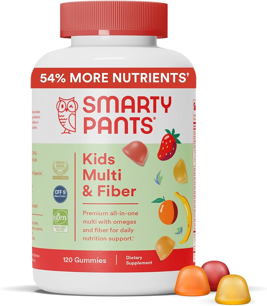 SmartyPants Kids Multivitamin Gummies and Fiber Supplement: Omega 3 Fish Oil (EPA/DHA), Vitamin D... | Amazon (US)