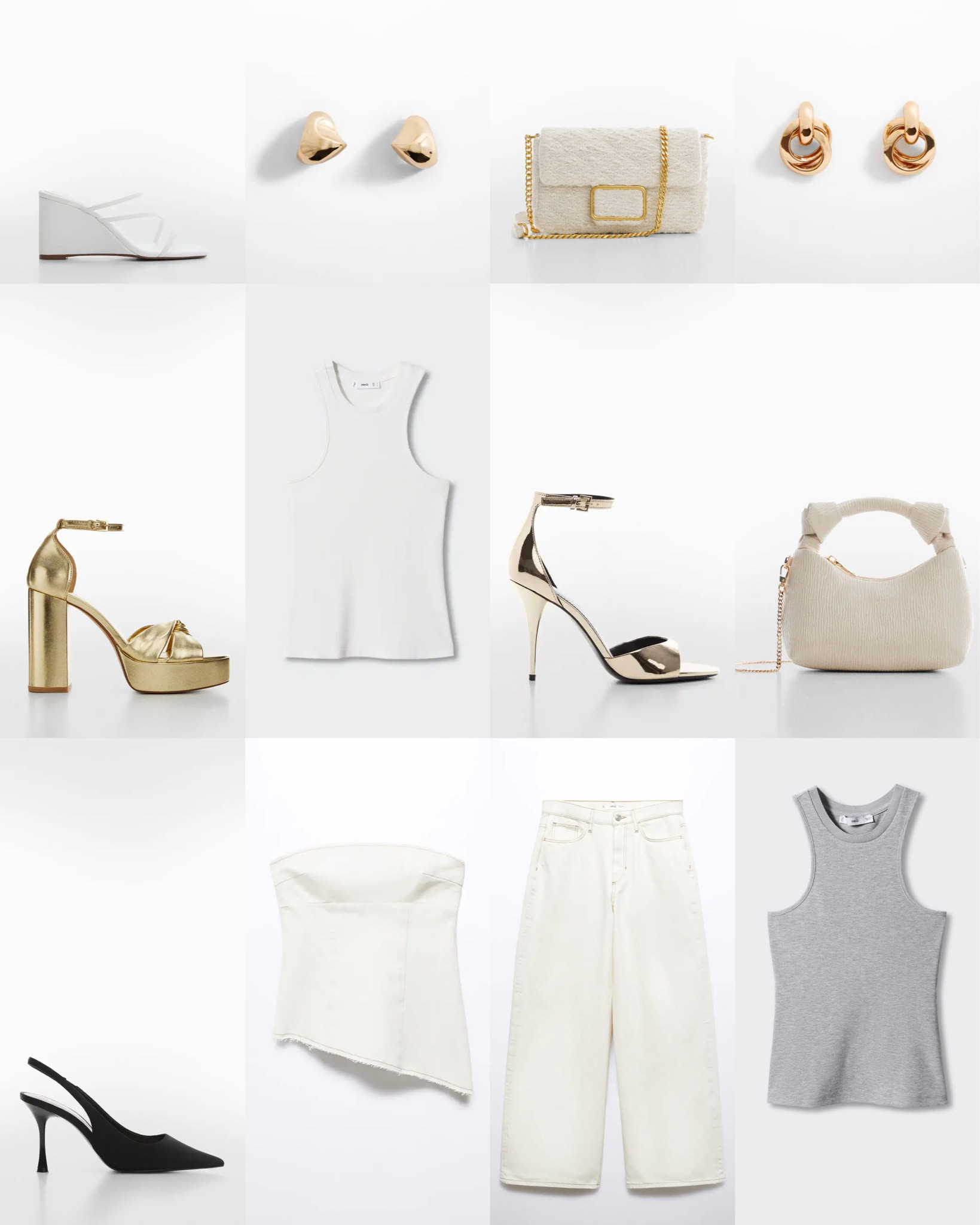 My recent Mango order! #mango #mangonewin #capsule #capsulewardrobe #classicpieces #wardrobestaples #basics #essentials #goldearrings #goldheels #basicvest #denim #denimcoord #denimjumpsuit #smallbag #wedges #summeroutfit #outfitideas #transitionaloutfits #autumnoutfits #womenswear #womensfashion #zara #zaranewin #bershka 

#LTKstyletip #LTKunder100 #LTKSeasonal