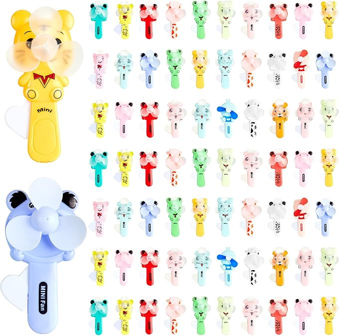 Retisee Mini Portable Kids Fans Bulk Cute Summer Party Favors Hand Press Manual Cooling Handheld ... | Amazon (US)