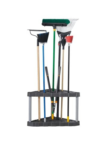 Rubbermaid Plastic Garage Corner Tool Tower Rack, Easy to Assemble, Organizes up to 30 Long-Handl... | Amazon (US)